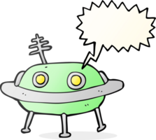 drawn speech bubble cartoon alien spaceship png