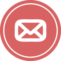 envelope letter circular icon symbol png