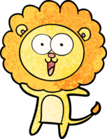 heureux, dessin animé, lion png