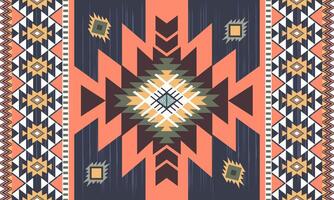 navajo tribal sin costura modelo. nativo americano ornamento. étnico sur occidental decoración estilo. boho geométrico ornamento. sin costura modelo. mexicano frazada, alfombra. tejido alfombra ilustración vector
