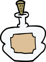 bouteille de parfum doodle dessin animé png