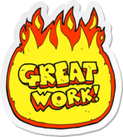 sticker of a great work cartoon symbol png