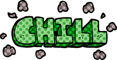 Cartoon-Doodle-Chill-Zeichen png