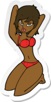 sticker of a cartoon sexy woman posing png