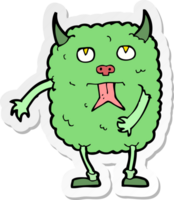 pegatina de un divertido monstruo de dibujos animados png