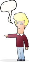 cartoon man pointing with speech bubble png