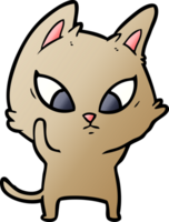 confused cartoon cat png