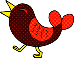 cartoon doodle red bird png