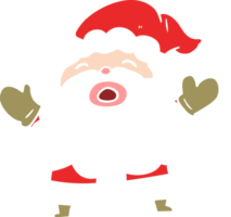 plat Couleur style dessin animé Père Noël claus en criant png