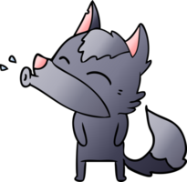 dessin animé loup hurlant png