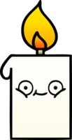 gradient shaded cartoon of a lit candle png