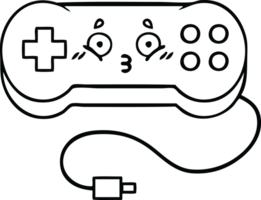 line drawing cartoon of a game controller png