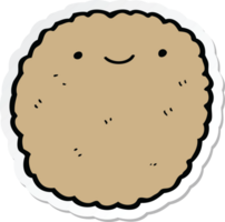 sticker of a cartoon biscuit png