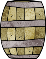 cartoon doodle beer barrel png