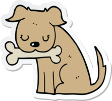 sticker of a cartoon dog png