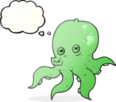 drawn thought bubble cartoon octopus png
