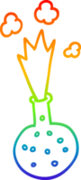 arcobaleno pendenza linea disegno di un' cartone animato esplosivo chimico png