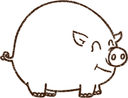 dibujo al carbón de cerdo png