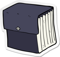 sticker of a cartoon business files png