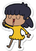 sticker of a cartoon woman png