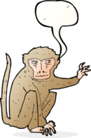 cartoon evil monkey with speech bubble png