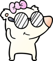 female polar bear cartoon png