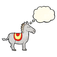 cartoon donkey with thought bubble png