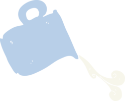 flat color illustration of pouring milk jug png