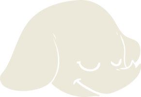 cara de elefante de desenho animado de estilo de cor plana png