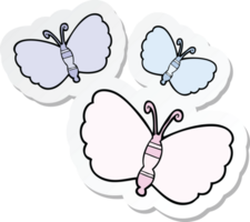 autocollant d'un papillon de dessin animé png