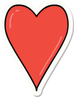 adesivo de tatuagem em estilo tradicional de um coração png