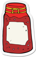 Aufkleber eines Cartoon-Glases Marmelade png