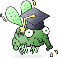 drawn cartoon fly graduate png