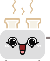 flat color retro cartoon of a of a toaster png