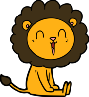 ridendo Leone cartone animato seduta png