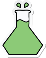 sticker of a cute cartoon science experiment png