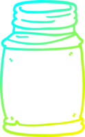 cold gradient line drawing of a cartoon storage jar png