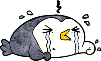 cartoon crying penguin png