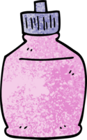 botella de chorro de dibujos animados de ilustración con textura grunge png