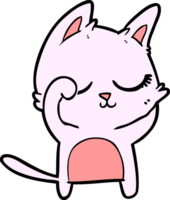 calm cartoon cat png