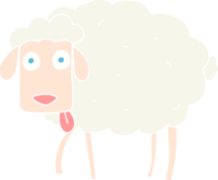 flat color illustration of sheep png