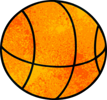 retro grunge texture cartoon of a basket ball png