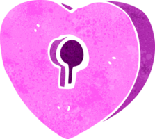 cartoon heart with keyhole png
