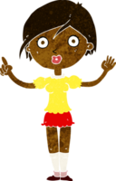 chica de dibujos animados haciendo pregunta png