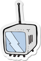 sticker of a cartoon television png