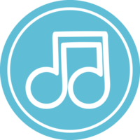 musical note circular icon symbol png