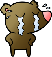 personnage de dessin animé d'ours qui pleure png