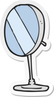 klistermärke av en tecknad serie badrum spegel png