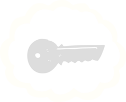 flat color illustration of door key png