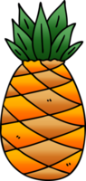 pente ombragé excentrique dessin animé ananas png